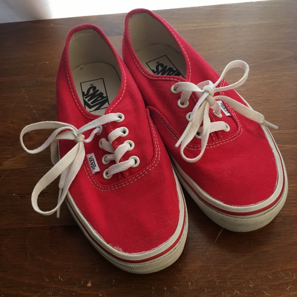 Red Vans Authentic Women’s 7.5